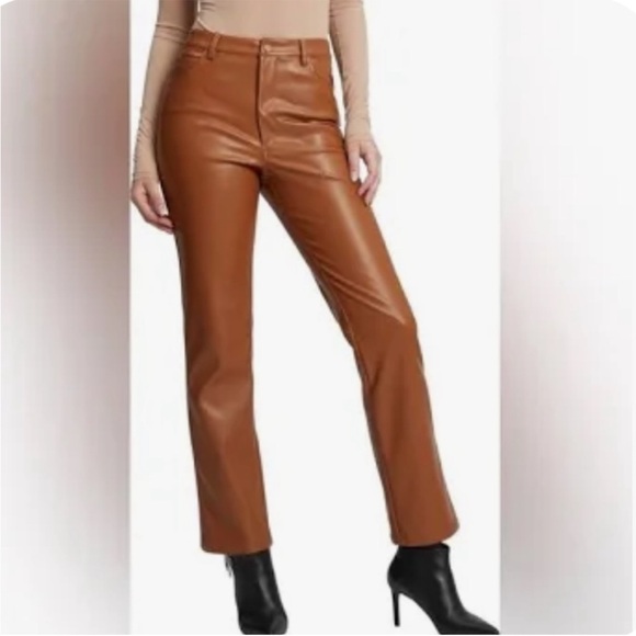 Bardot Pants - Bardot Revolve leather high waisted, boot cut pants Small